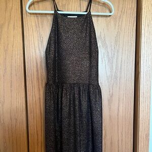 Black and Gold Sparkle Dress